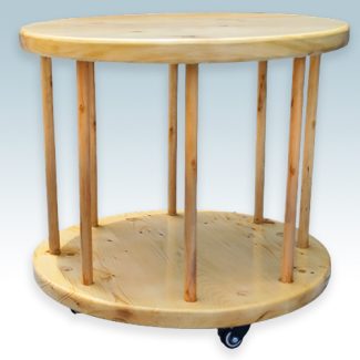 Round Bookshelf On Wheels